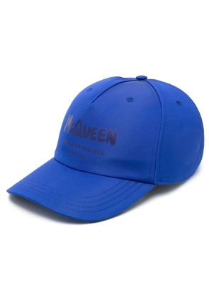 Alexander McQueen Graffiti-print baseball cap - Blue