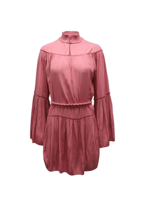 A.L.C. pleated long-sleeve mini dress - Pink
