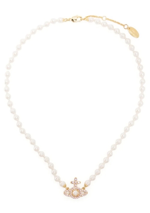 Vivienne Westwood Mini Bas Relief pearl-detail necklace - Neutrals