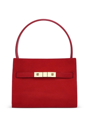 POTAMY square-buckle leather mini bag - Red