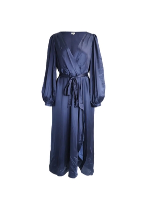 Temperley London belted wrap maxi dress - Blue