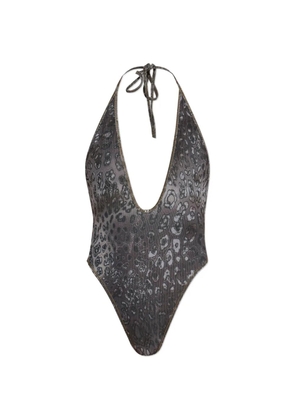Diesel Audrey-Utlt animal-print swimsuit - Grey