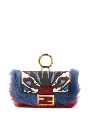 FENDI nano Baguette leather bag charm - Blue
