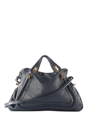 Chloé Pre-Owned Paraty leather trim shoulder bag - Blue