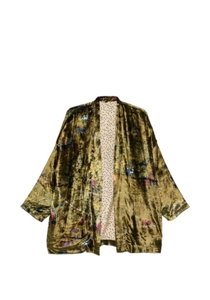 YAVI floral velvet jacket - Green