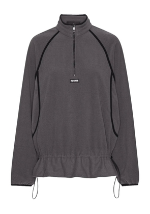 ROTATE BIRGER CHRISTENSEN half-zip fleece sweater - Grey