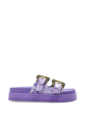 Versace Jeans Couture buckle-strap platform sandals - Purple