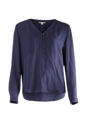 Diane Von Furstenberg Vintage long-sleeve pocket blouse - Blue