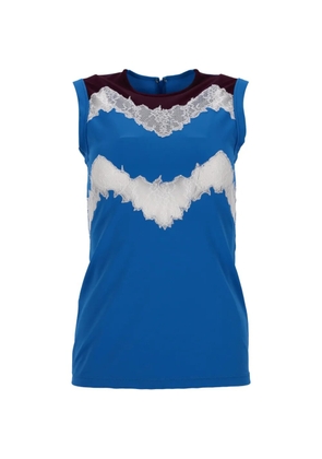 Valentino Garavani Pre-Owned lace-trimmed sleeveless top - Blue