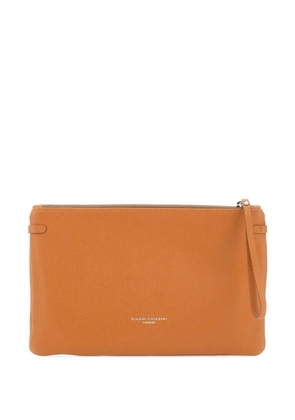 GIANNI CHIARINI leather clutch bag - Neutrals