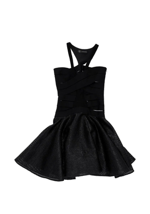 Versace Pre-Owned crisscross halter mini dress - Black