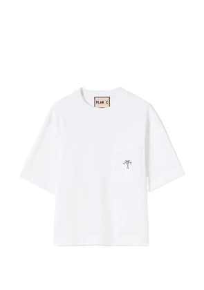 Plan C graphic-pocket T-shirt - White
