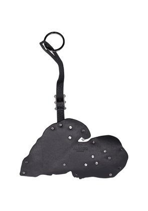 Valentino Garavani Pre-Owned Panther leather bag charm - Black