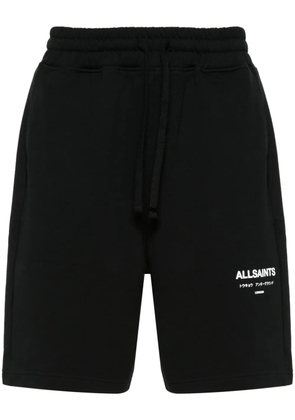 AllSaints Undergound cotton track shorts - Black