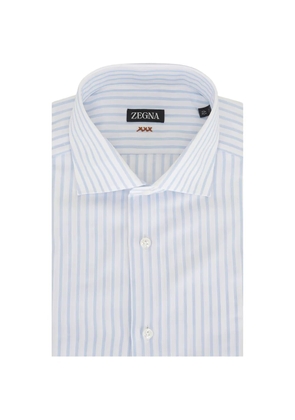 Zegna striped-pattern shirt - Blue