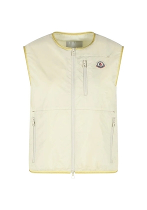 Moncler logo-patch zip gilet - Yellow