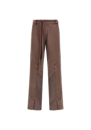 The Attico panelled split trousers - Brown