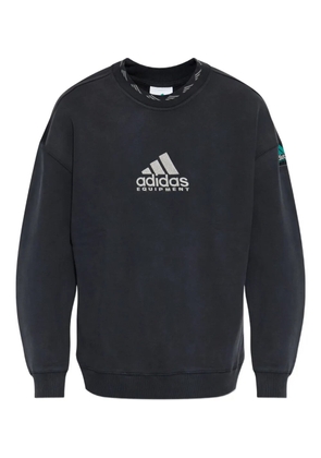 adidas logo-patch crew-neck sweatshirt - Black
