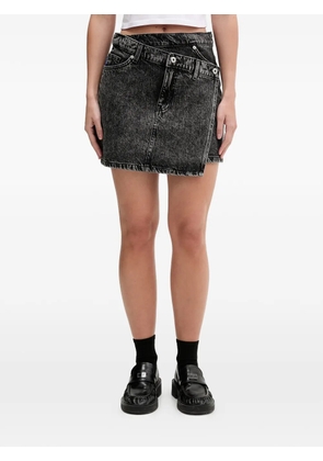 HUGO cross-over denim skirt - Grey
