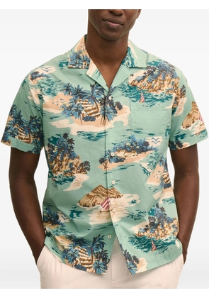 Brooks Brothers Island-print cotton shirt - Green