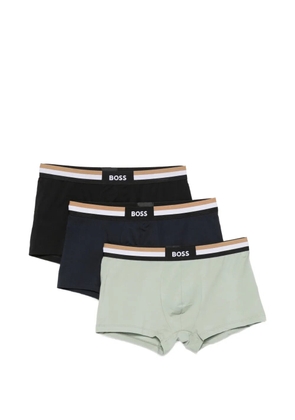 BOSS logo-waistband briefs (pack of three) - Black