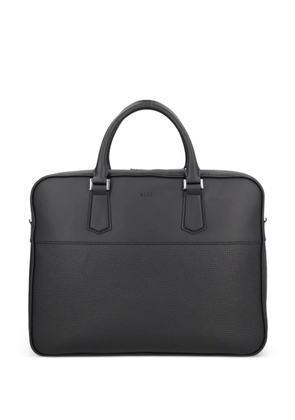 BOSS textured top-handle tote bag - Black