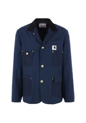 sacai x Carhartt Wip corduroy collar pocket jacket - Blue