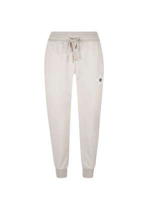 Lorena Antoniazzi star-appliqué cotton trousers - Grey