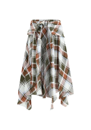 MARBELL buckle-detail skirt - Green