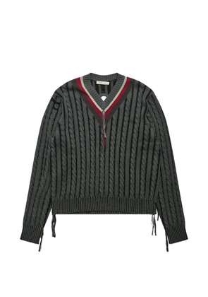 Craig Green cable-knit tassel-detail sweater - Grey