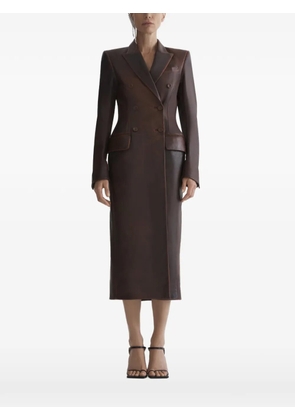 Mugler double-breasted jacket coat - Brown