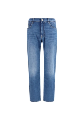 Moorer logo-patch jeans - Blue