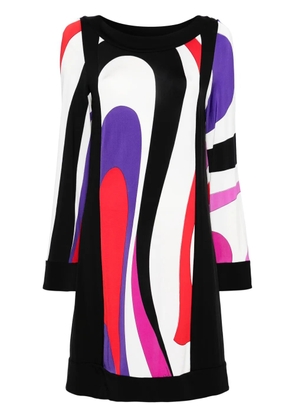 PUCCI Marmo-print long-sleeve dress - Black