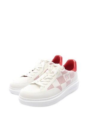 Louis Vuitton Pre-Owned 2023 Beverly Hills Damier leather sneakers - White
