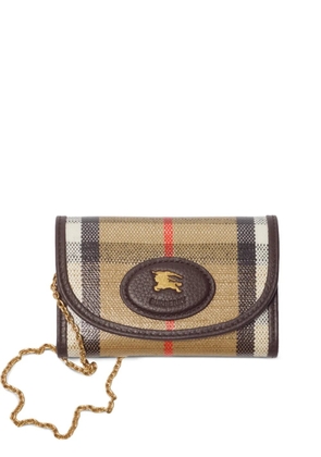 Burberry Highlands check chain crossbody bag - Neutrals