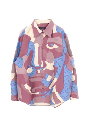 Louis Vuitton Pre-Owned Printed Cotton Fil Coupe Over Monogram shirt - Purple