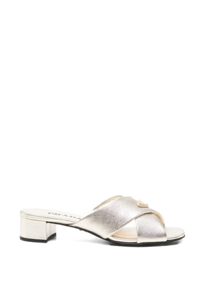 Prada criss-cross sandals - Gold