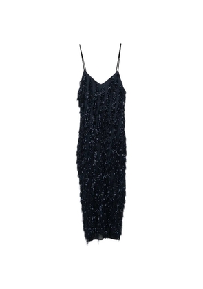 Stella McCartney fringe V-neck dress - Black