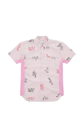 Comme Des Garçons Shirt text-print shirt - Pink