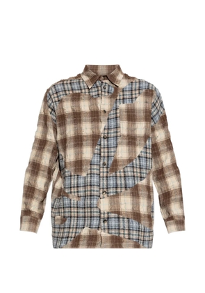 LOEWE patchwork shirt - Brown