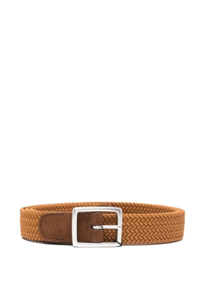 Dell'oglio woven suede belt - Brown
