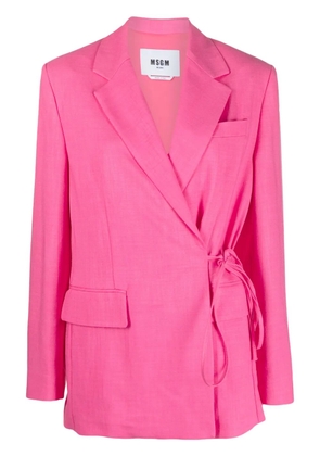 MSGM Coarse wrap blazer - Pink