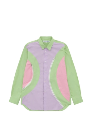 Comme Des Garçons Shirt colour-block zip-detail shirt - Green