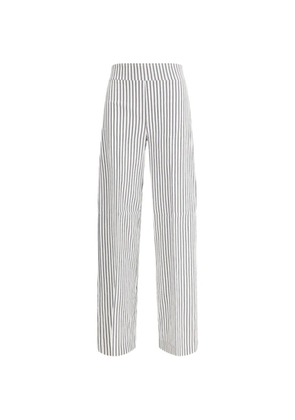 Avenue Montaigne Flavia striped trousers - White