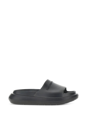 Emporio Armani logo-detail flat sandals - Black