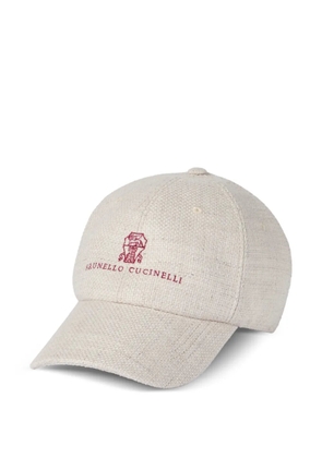 Brunello Cucinelli logo-embroidered baseball cap - Neutrals