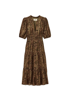 Ba&Sh Tanyssa paisley-pattern tiered dress - Green
