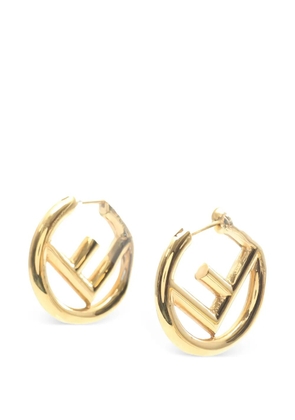 Fendi Pre-Owned 2000s F Is Fendi hoop earrings - Gold