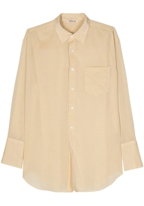 Auralee chambray cotton shirt - Yellow