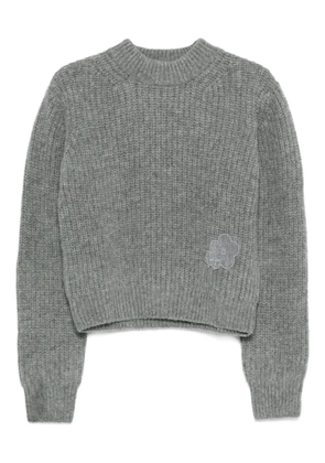 Cecilie Bahnsen flower appliqué sweater - Grey